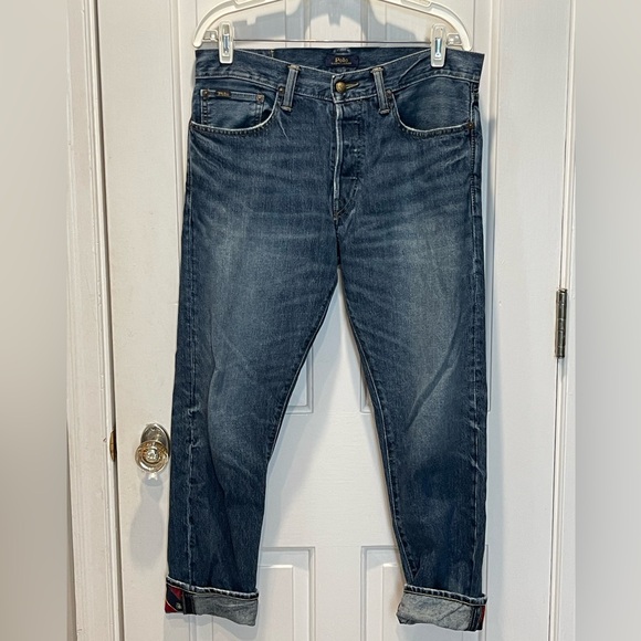 Polo Ralph Lauren The Sullivan Slim Crop Jeans Size 32 Inside Cuff